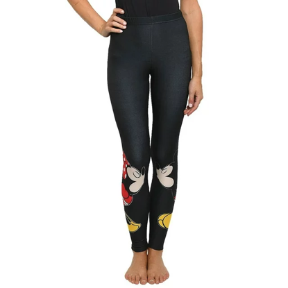 Picture of Disney Juniors Mickey and Minnie Mouse Kissing Leggings Medium