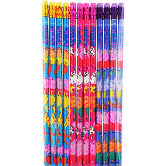 Picture of Peppa Pig Character Authentic Licensed 12 Wood Pencils Pack