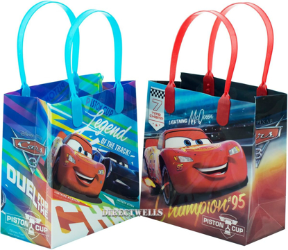 Picture of Disney Car Mcqueen Lightning 12 Premium Quality Party Favor Reusable Goodie Small Gift Bags 6"