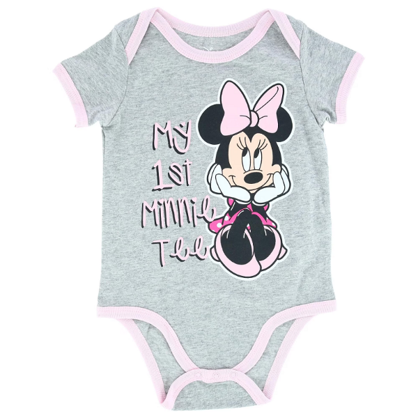 Picture of Disney Infant Onesie My First Minnie Pink Gray 12M