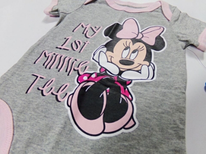 Picture of Disney Infant Onesie My First Minnie Pink Gray 12M
