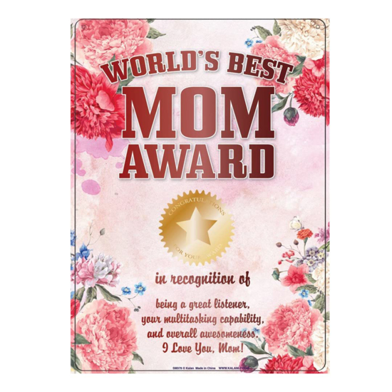 Picture of Worlds Best Mom Metal Sign Board