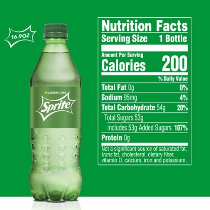 Picture of Sprite Lemon Lime Soda Pop 16.9 fl oz 6 Pack Bottles