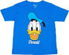 Picture of Disney Donald Duck Character Face Signature Youth Blue T-Shirt Small  6-7