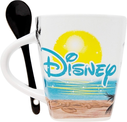 Picture of Disney Mickey Minnie Sunset Gazers Mug Multi with spoon