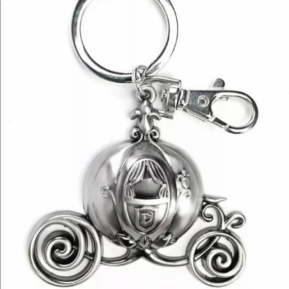 Picture of Disney Cinderella Carriage Pewter Key Ring Collectible Silver