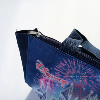 Picture of Disney Mickey and Friends Blue Zippered Shoulder Tote Reusable Bag