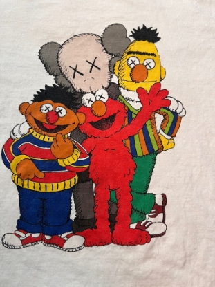 Picture of Kaws Uniqlo Sesame Street T Shirt Size 2XL White