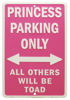 Picture of Princess Parking only Tin Sign Made By Kalan