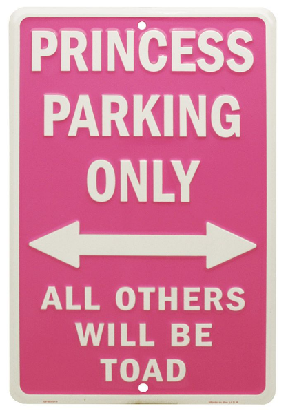 Picture of Princess Parking only Tin Sign Made By Kalan