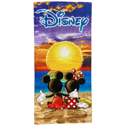 Picture of Disney Mickey Mouse Minnie Sunset Florida Beach Towel 28x58 Spring Summer