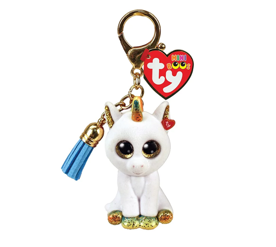 Picture of Ty Mini Boos Pixy The white Unicorn Keyclip Small