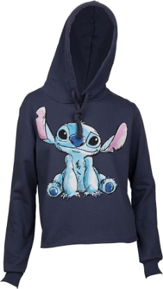Picture of Disney Lilo and Stitch Just Chillin' Juniors Crop Hoodie Medium