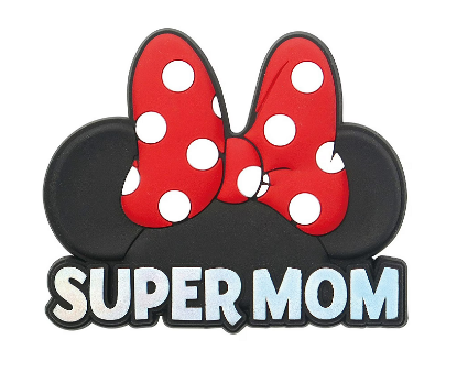 Picture of Disney Minnie Mouse Head Red Bow Polka Dot Super Mom Magnet