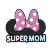 Picture of Disney Minnie Mouse Head Red Bow Polka Dot Super Mom Magnet