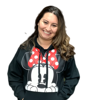 Picture of Disney Minnie Mouse Peeking Head Pullover Adult Hoodie Black Large