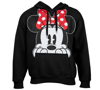 Picture of Disney Minnie Mouse Peeking Head Pullover Adult Hoodie Black Large