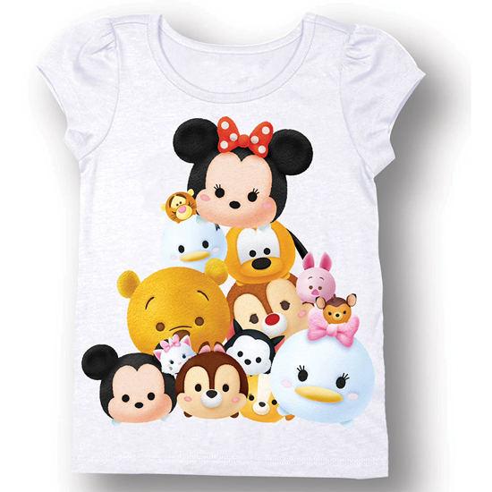 Picture of Disney Tsum Tsum 5 White Tee Tops For Girls