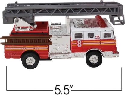 Picture of Fire Truck Fire Engine Diecast Toy Car 5'" Ladder Water Gun Light Sound