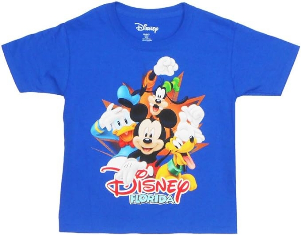 Picture of Disney 4 Burst Mickey And Gang Florida Name Drop Youth T Shirt XL Blue