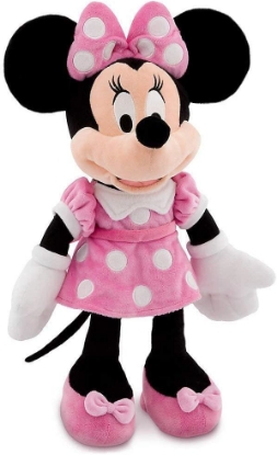 Picture of Disney Minnie Mouse Polka Dot Plush Pink Minnie Bean Bag  9 Inches