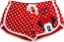 Picture of Disney  Minnie Mouse Peeking Womens Short Red Polka Dot Size Small