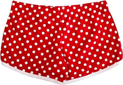 Picture of Disney  Minnie Mouse Peeking Womens Short Red Polka Dot Size Small