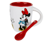 Picture of Disney Minnie Mouse Waves Espresso Mug w/Spoon White Red