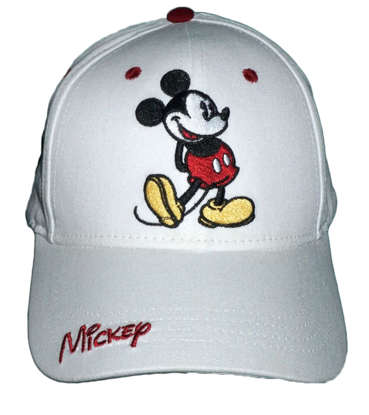 Picture of Disney Adults Classic Mickey Mouse Baseball Cap Hat White