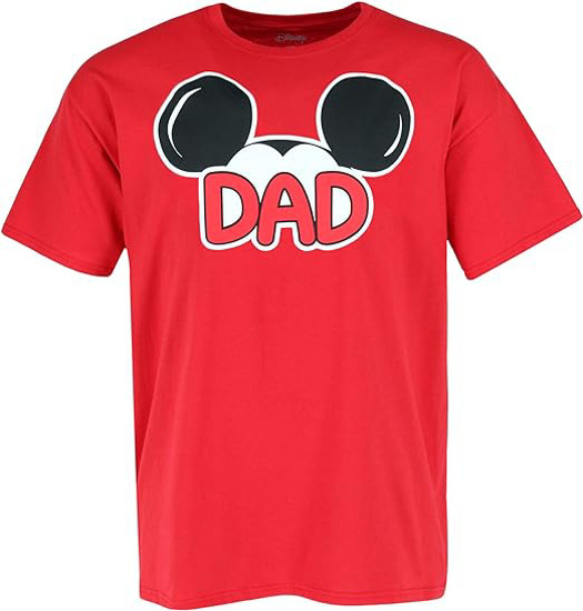 Picture of Disney Mickey Mouse Dad Family T-Shirt Red X-Large