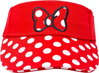 Picture of Disney Adult Minnie Bow Polka Dots Visor Red White visor