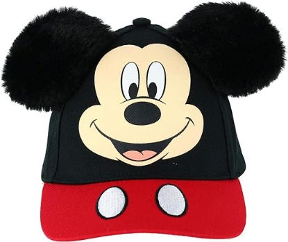 Picture of Disney Mickey Mouse Toddler Boys Plush Ears Baseball Hat Black Red
