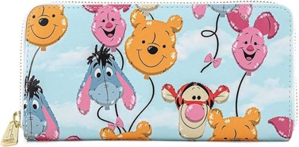 Picture of Disney Winnie The Pooh Balloon Friends Zip Around Faux Leather Wallet