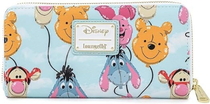 Picture of Disney Winnie The Pooh Balloon Friends Zip Around Faux Leather Wallet