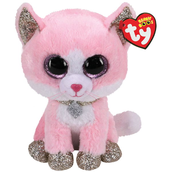 Picture of Ty Beanie Boos Fiona Pink Cat Plush Medium