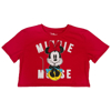 Picture of Disney Junior Minnie Mouse Sitting Crop Top Shirts for Girls Red Small