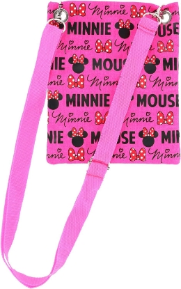 Picture of Disney Minnie Mouse Crossbody Passport Purse Shoulder Bag Neon Pink