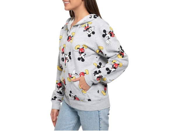 Picture of Disney Mickey Mouse Junior Fshion Zippered Hoodie Grey XL