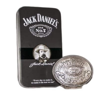 Picture of Jack Daniels Silver Oval Belt Buckle Silver