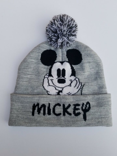 Picture of Disney Mickey Mouse Womens Cuff Pom Beanie Hat