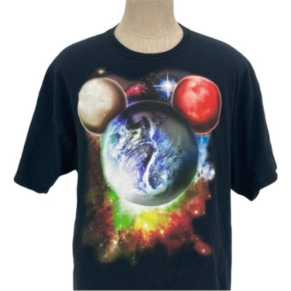 Picture of Disney Mickey Mouse Planets Men's  T-Shirt  Size: 2XL Black