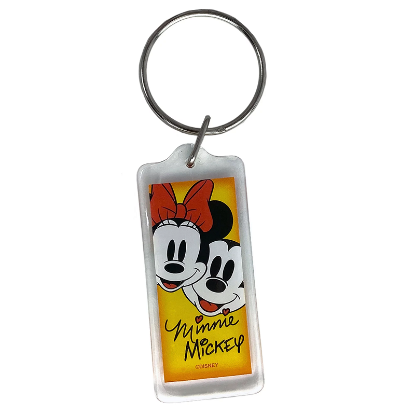 Picture of Disney Mickey & Minnie Faces Lucite Keychain