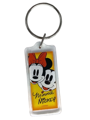 Picture of Disney Mickey & Minnie Faces Lucite Keychain