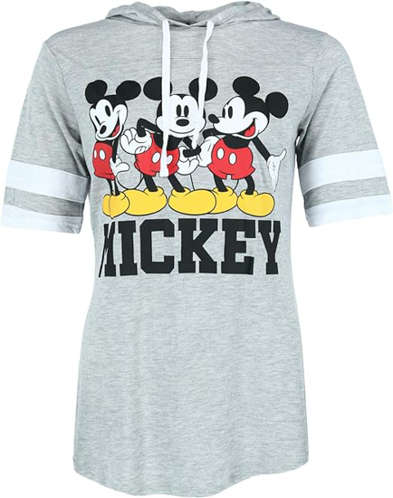 Picture of Disney Mickey Mouse Womens Hooded Football Shirt Large