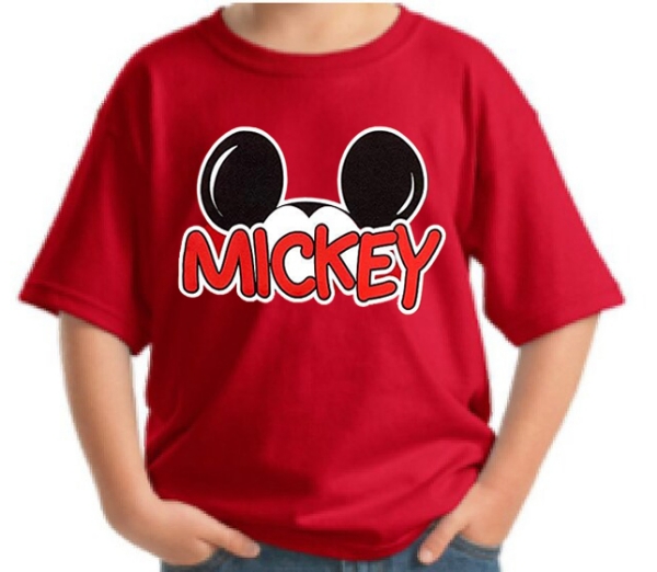 Picture of Disney Mickey Mouse Matching Family Youth Shirt Medium Red