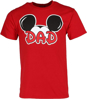 Picture of Disney Mickey Mouse Dad Mens Family T-Shirt Red Small