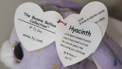 Picture of Ty Beanie Bellie Hyacinth Purple Easter Bunny 6"