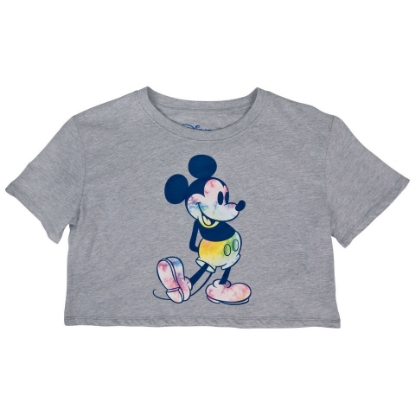 Picture of Disney Mickey Mouse Rainbow Character Crop Top Tee Large
