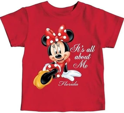 Picture of Disney Toddler Girls All About Me Minnie Florida Name Drop Red T Shirt