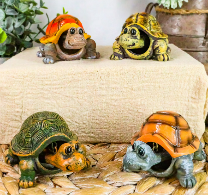 Picture of Nautical Colorful Shell Sea Turtles Tortoises Bobblehead 4 Piece Set